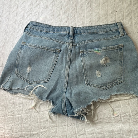 High waisted Denim cutoff shorts - Picture 2 of 4